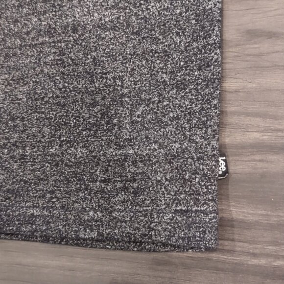 3/$20 LEE Short Sleeve Pocket Tee Henley Top Contrast Trim Marled - Picture 3 of 8